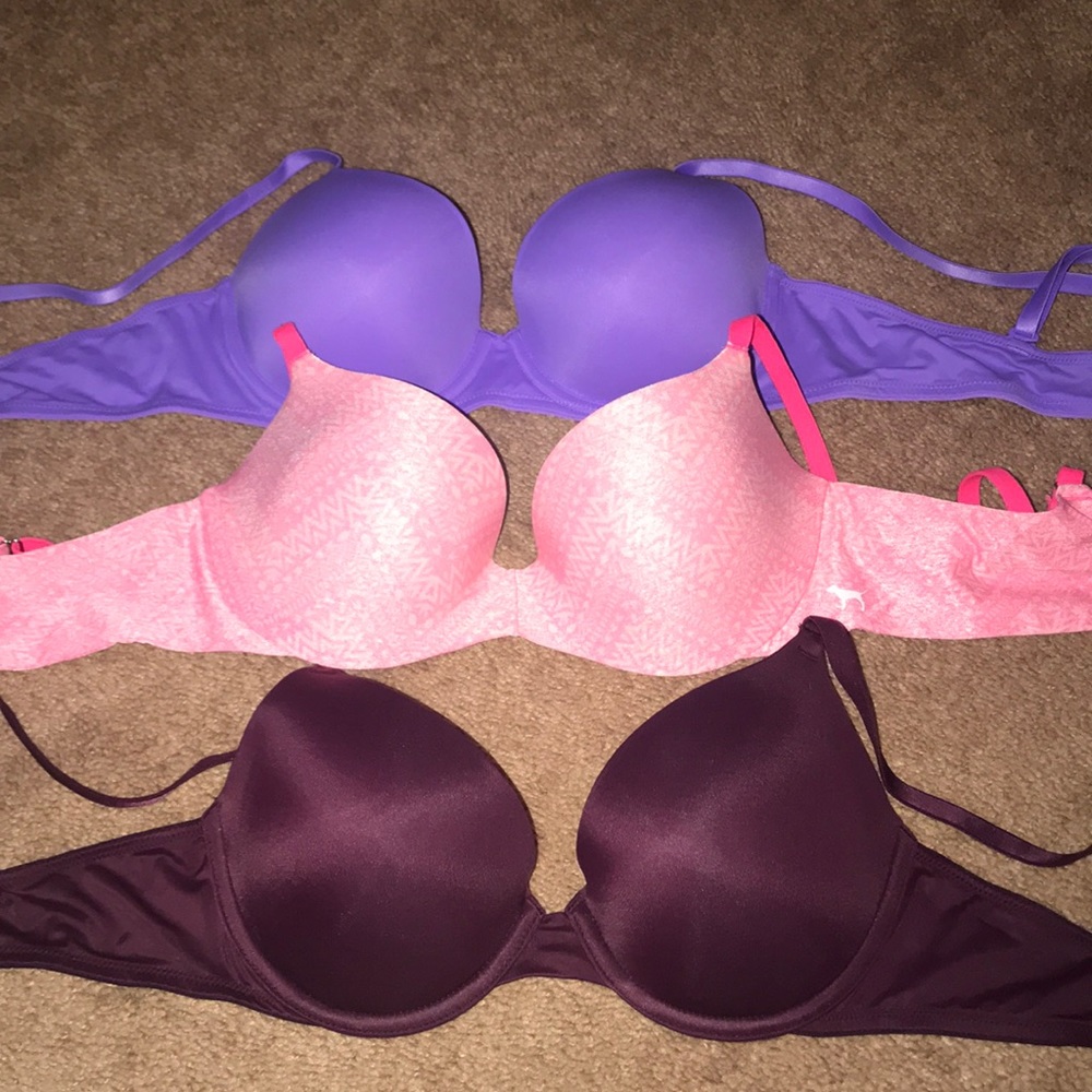 Lot of 3 Victoria’s Secret Pink Bras 34B